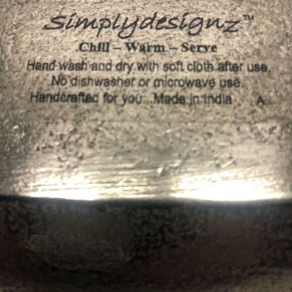 Simply Designz Silver Tone Bark Like Design Long Serving Tray Dish Home Decor - Picture 13 of 13